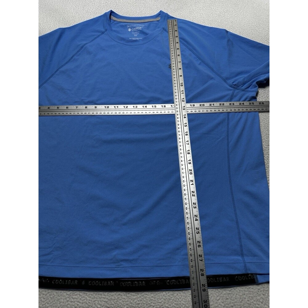 Coolibar Men's Suze XXL 2XL Hightide Short Sleeve Swim Shirt UPF 50+ Blue - Picture 5 of 8